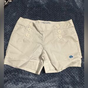 Guy Harvey Women's High Waist Cream Shorts